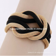 Moda / Joias / Pulseira Cadeia Preto e Dourado (XBL12983)